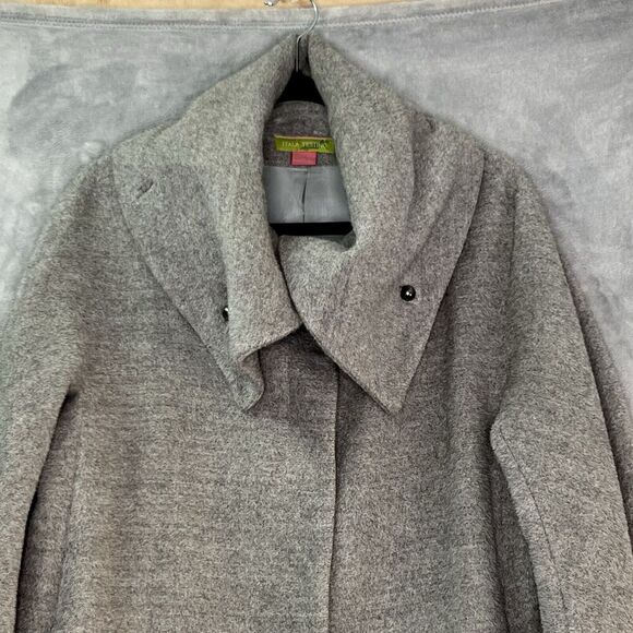 Itala Testino Suri Alpaca Wool Super Soft Jacket Women’s Size L Gray Peru‎ - Picture 3 of 15